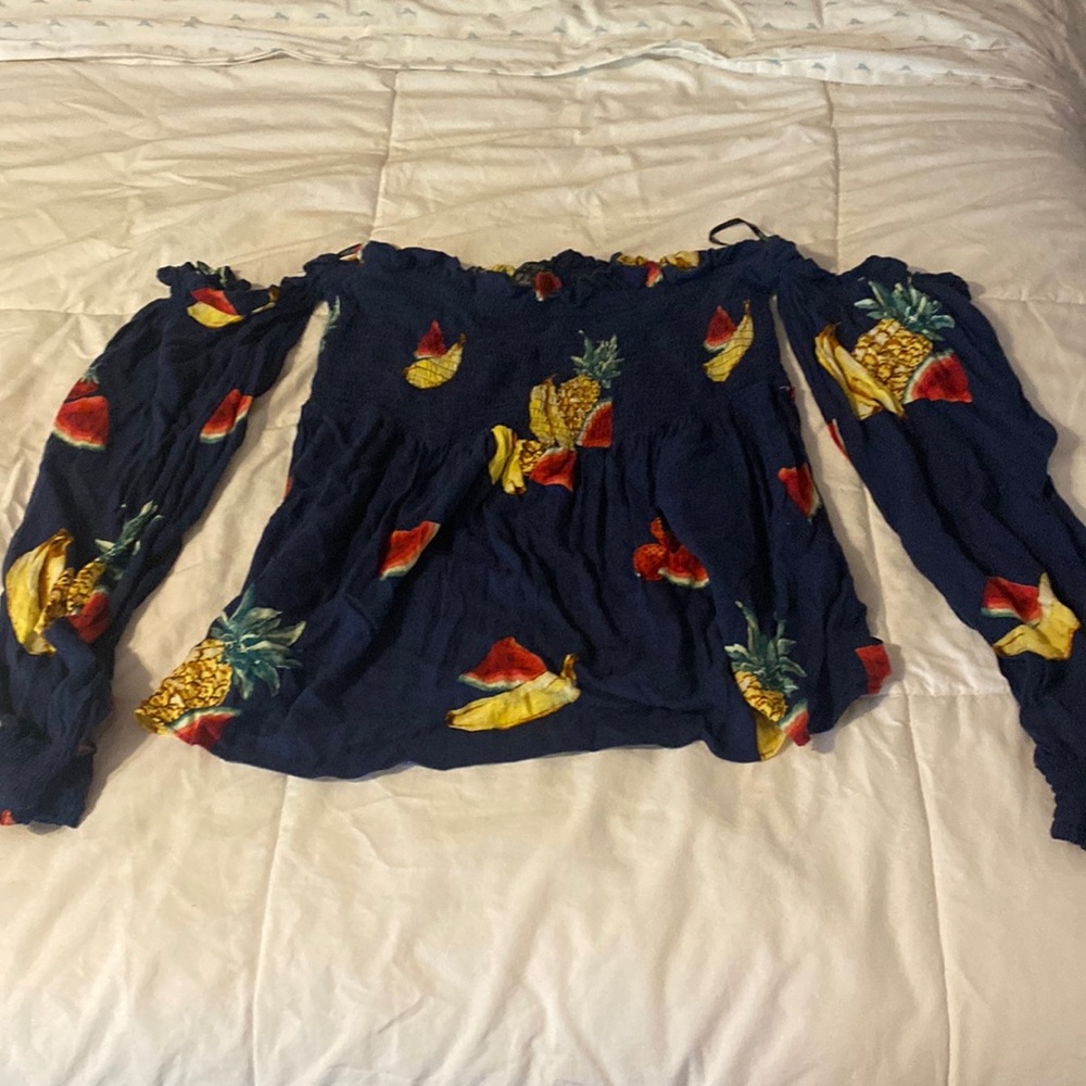Off the shoulder fruit top